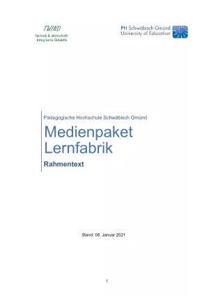 Handbuch: Schulische Lernfabriken Rahmentext