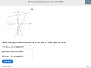 Lernspiel: C1-4 Fill in the Blanks: Lesen Sie die y-Achsenabschnitte ab (Quiz zum Video)