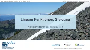 Video: C1-3 Lineare Funktionen - Steigung: Wie beschreibt man eine Gerade? Teil 1 (Video)