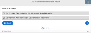 Lernspiel: C7-3 Question Set: Forward Pass (Quiz zum Video)