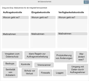 Lernspiel: B4 Drag and Drop: Maßnahmen für die Integrität/Vertraulichkeit (Quiz zum Video)