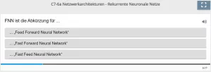 Lernspiel: C7-6 Single Choice: FNNs - Netzwerkarchitekturen (Teil 1) (Quiz zum Video)