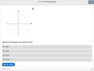 Lernspiel: C1-1 Multiple Choice: Welche Koordinaten hat dieser Punkt? (Quiz zum Video)