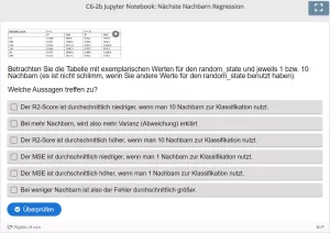 Lernspiel: C6-2 Multiple Choice: Einfluss von Initialisierung und Zahl der Nachbarn - zweites Jupyter Notebook (Quiz)