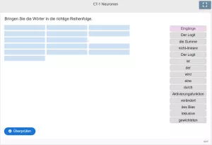 Lernspiel: C7-1 Drag the Words: Logit (Quiz zum Video)