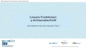 Presentation: C1-4 Lineare Funktionen - y-Achsenabschnitt: Wie definiert man eine Gerade? Teil 2 (Folien zum Video)