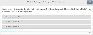 Lernspiel: C5-2 Single Choice: Aufgaben aus dem Jupyter Notebook (Quiz zum Jupyter Notebook)