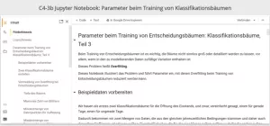 Sonstiges: C4-3 Jupyter Notebook: Parameter beim Training von Klassifikationsbäumen mit sklearn (Klassifikationsbäume, Teil 3)