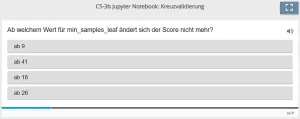 Lernspiel: C5-3 Single Choice: Mindestmenge von Samples pro Blatt (Quiz zum Jupyter Notebook)