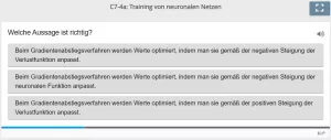 Lernspiel: C7-4 Single Choice: Gradientenabstiegsverfahren (Quiz zum Video)