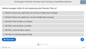 Lernspiel: C4-3 Question Set: Klassifikationsbäume - Teil 3 (Quiz zum Jupyter Notebook)