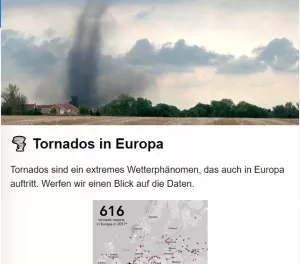 Interaktion: Änderung der Häufigkeit von Tornados