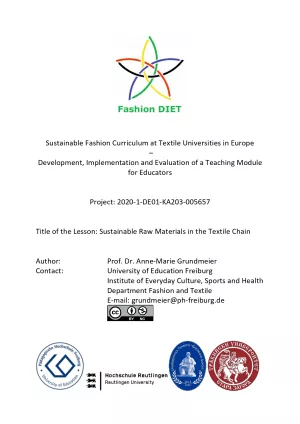 Unterrichtsbaustein: Fashion DIET: Sustainable Raw Materials in the Textile Chain (PDF)