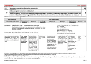 Unterrichtsplanung: Zielanalyse Lernfeld 5 – Arbeitsentgelte berechnen und buchen (DOCX)