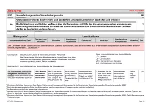 Unterrichtsplanung: Zielanalyse Lernfeld 6 – Grenzüberschreitende Sachverhalte und Sonderfälle umsatzsteuerrechtlich bearbeiten und erfassen (PDF, barrierefrei)