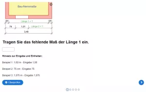 Interaktion: Bau-Nennmaß Übungen – Fragesammlung