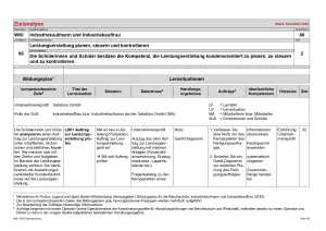 Unterrichtsplanung: Zielanalyse Lernfeld 6 – Leistungserstellung planen, steuern und kontrollieren (PDF, barrierefrei)