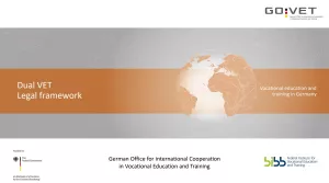 Presentation: Presentation on the legal framework of VET in Germany (English, PDF)