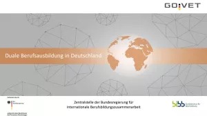 Presentation: Präsentation zur dualen Berufsausbildung in Deutschland (PDF)