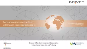 Presentation: Presentation on the legal framework of VET in Germany (French, PDF)