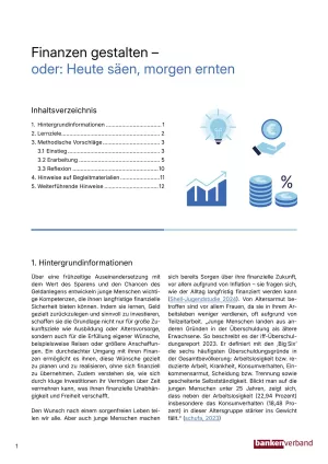 Unterrichtsplanung: Finanzen gestalten | Pädagogischer Leitfaden