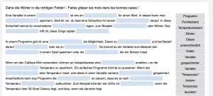 Interaktion: Variable - Interaktive Lerneinheit