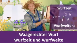 Video: Waagerechter Wurf | Wurfzeit und Wurfweite