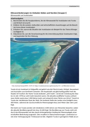 Arbeitsblatt: Klimaveränderungen im Globalen Süden und Norden (DOCX)