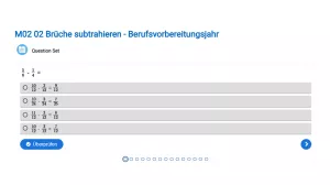 Interaktion: Brüche subtrahieren - Berufsvorbereitungsjahr