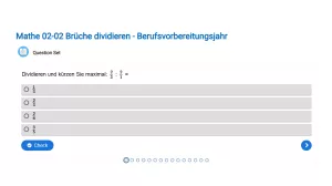 Interaktion: Brüche dividieren - Berufsvorbereitungsjahr