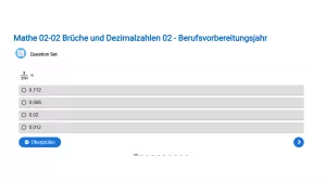 Interaktion: Brüche und Dezimalzahlen 02 - Berufsvorbereitungsjahr