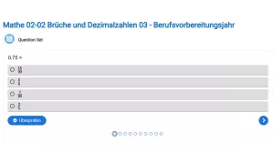 Interaktion: Brüche und Dezimalzahlen 03 - Berufsvorbereitungsjahr