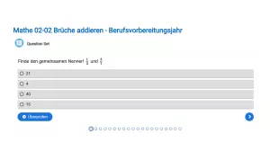 Interaktion: Brüche addieren 1 - Berufsvorbereitungsjahr