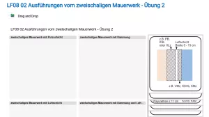 Interaktion: Ausführungen vom zweischaligen Mauerwerk - Übung 2