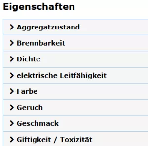 Unterrichtsbaustein: Eigenschaften von Stoffen