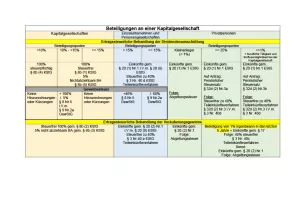 Unterrichtsbaustein: Übersicht "Beteiligung an einer Kapitalgesellschaft"