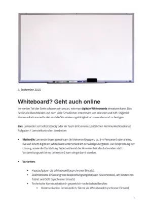 Text: Whiteboard? Geht auch online