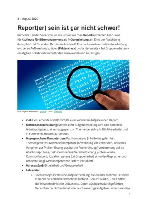 Text: Report(er) sein ist gar nicht schwer!