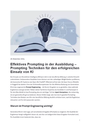 Text: Effektives Prompting in der Ausbildung - Prompting-Techniken für den Einsatz von KI