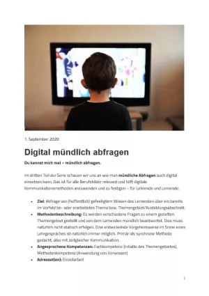 Text: Digital mündlich abfragen