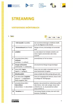 Text: Streaming | Vertiefendes Wörterbuch
