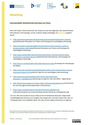 Text: Streaming | Weiterführende Informationen