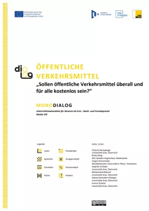 Arbeitsblatt: Öffentliche Verkehrsmittel | MonoDiaLog | Teil 1: „Sollen öffentliche Verkehrsmittel überall und für alle kostenlos sein?“
