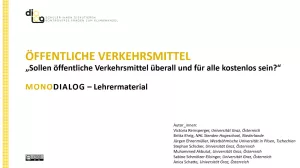 Presentation: Öffentliche Verkehrsmittel | MonoDiaLog | Materialien für Lehrende