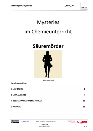 Unterrichtsbaustein: Mystery „Der Säuremörder“ (PDF)