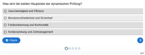 Lernspiel: G5-4 Question Set: Dynamische Tests Teil 1. Quiz zum Video