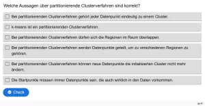 Lernspiel: C8-2 Multiple Choice: Partitionierende Clusterverfahren. Quiz zum Video