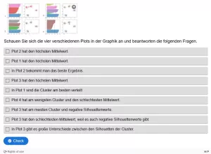 Lernspiel: C8-4 Multiple Choice: Interpretation der Silhouettenplots. Quiz zum Video