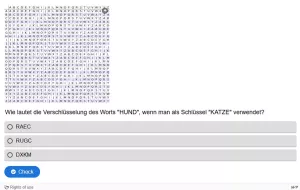 Lernspiel: B5-3 Verschlüsselung mit Vigenère. Quiz zum Video