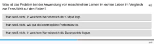 Lernspiel: C9-1 Single Choice: maschinelles Lernen im echten Leben. Quiz zum Video